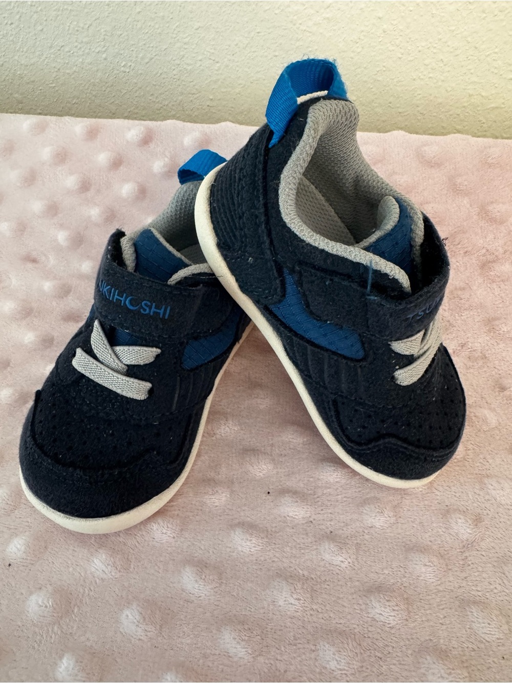 Tsukihoshi Kids Navy & Blue Velcro Sneakers